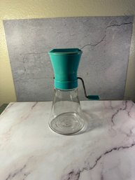 Vintage Androck #9-344 Glass And Metal Nut/spice Grinder