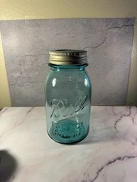 Vintage Aqua-blue Ball 'Perfect Mason' Glass Jar