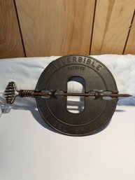 Antique Griswold 9 Stove Pipe Steel Spindle Flue Damper Reversible