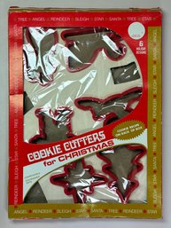 Vintage Lot Of Six Christmas Cookie Cutters In Original Package