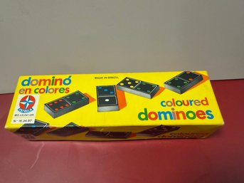 Vintage Estrela Coloured Dominoes Boxed Game
