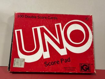 Vintage 1978 International Games UNO Score Pad