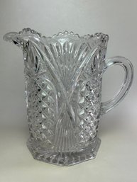Higbee Pineapple Glass Vintage Pitcher Pressed Glass
