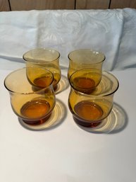 Vintage Libbey Amber Glass Tumblers