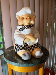Vintage 1999 Young's Heartfelt Kitchen Creations Chef Pig Cookie Jar