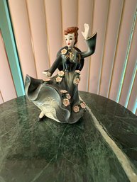Vintage 1956 Lefton Ceramic Dancing Girl Figurine - See Description
