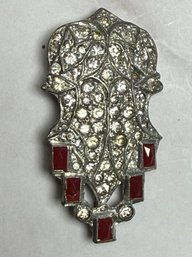 Outstanding Art Deco Vintage Rhinestone Brooch Pin