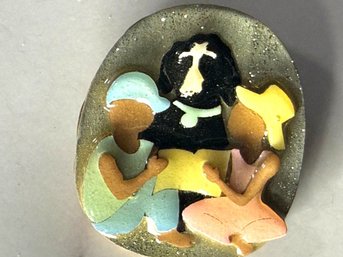 Lucinda Handmade Vintage Dog And Kids Pin Or Brooch