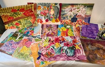 Lot Of Approx 25 Mary McCarl Water Colors
