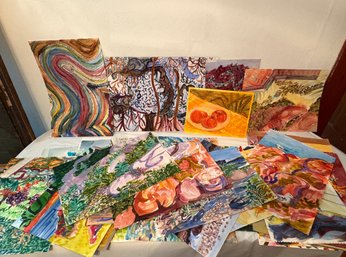 Large Lot Of Mary McCarl Watercolors