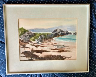 Signed Watercolor - Gloucester After The Storm - Painting 10x14