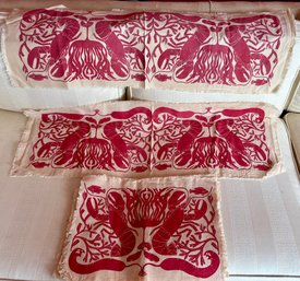 Folly Cove - Lobster - 2 Bureau Scarves And 7 Placemats