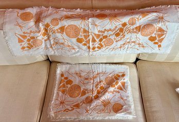 Folly Cove -  Sea Flowers   - 1 Bureau Scarf And 8 Placemats