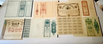 Seven Early Stock Certificates