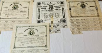Four 1863/1868 Confederate State Loan Certificates