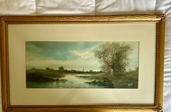 Signed Water Color 9x21