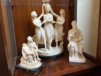 Three Parian/salt Glaze Figurines