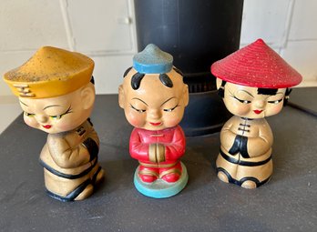 Three Six Inch Bobble Heads