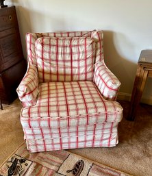 Plaid Covered Comfy Chair