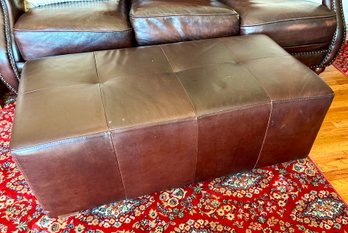 Leather Coffee Table/hassock - 22x45x17