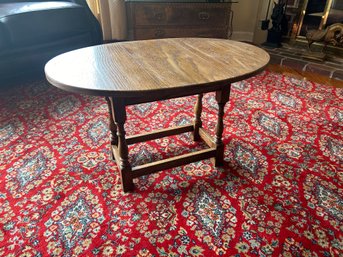 Small Oak Drop Leaf And Swivel Stand 11x20x18 Folded