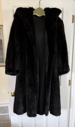 Full Length Hooded Fur Coat