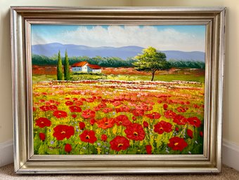 Autumn Landscape After Alfred Sisley - Signed Martel - 18x24