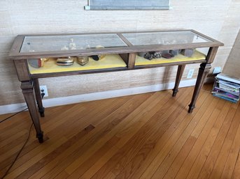 Vintage Sofa Table Vitrine - 15x55x27 High