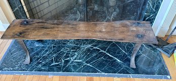 Pair Of Wood And Iron Benches