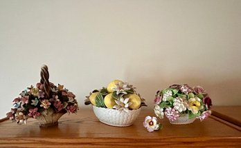 Three Capodimonte And Capodimonte Style Porcelains - As Is