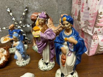 Large Group Of Ceramic Manger Figures