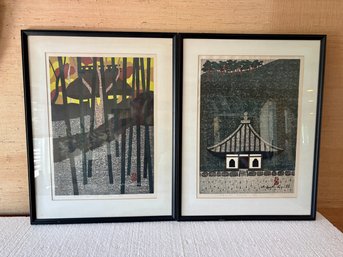 Kiyoshi Saito Signed Japanese Woodblocks - 22x28.5