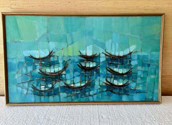 Oil On Canvas Signed Lan Anwar ? - 18x31.5