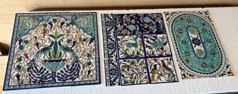 Three Groups Of Decorative 6x6 Tiles