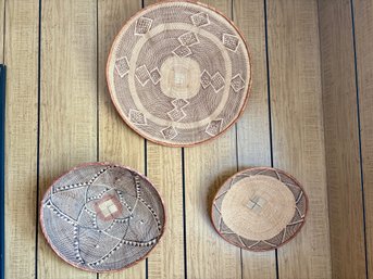 Three Woven African Baskets