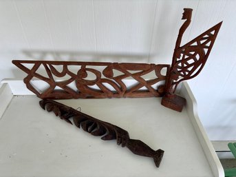Three Pieces African Carved Items