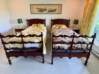 Pair Of Mahogany Twin Beds
