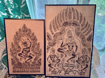 Two Indonesian Reliefs - 18x24 & 22x33