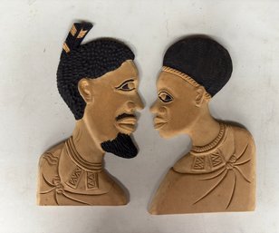 Pair Of African Silhouettes -  14inch