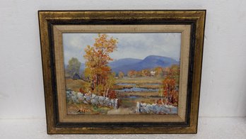 Indian Mound Hill - So. Hampton - Signed AHL - 9x12 - 12.5x15 Framed