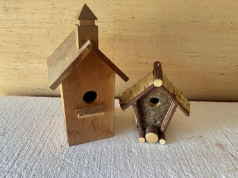 Two Bird Houses - Tallest Is 15 Inch