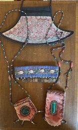 Two Small Velvet Beaded Bags And More