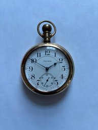 Waltham Vanguard 24 Pocket Watch Gold Plated