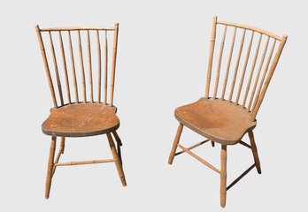 Pair 19c Windsor Side Chairs