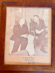 Photograph And Signiture Of President L B J