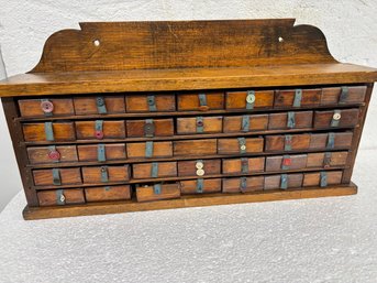 SPICE DRAWERS FULL ANTIQUE BUTTONS