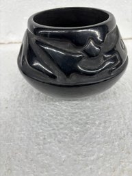 JUANITA WOPEEN SAN ILDEFONSO POT BLACK ON BLACK