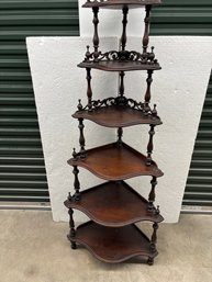 WHAT NOT SHELF 6 SHELVES. 68 INCHES TALL