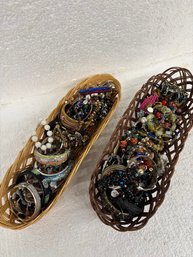 TWO LONG BASKETS FULL BANGLES