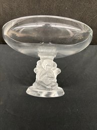 9INCH FROSTED LALIQUE FRUIT BOWL